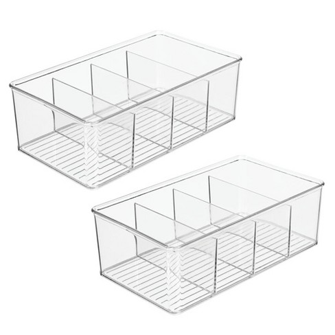 Mdesign Plastic Kitchen Pantry Food Storage Organizer Bin, 2 Pack : Target