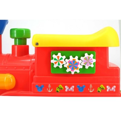 Mickey Mouse Multi-Color Battery-Powered Ride-On Train with Caboose