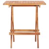vidaXL Folding Bistro Table 23.6 in.x23.6 in.x25.6 in. Solid Teak Wood - 3 of 4