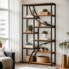 Hommoo 70.87" 9-Tier Industrial Etagere Bookshelf, Open Shelf Bookcase - 2 of 4