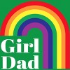 Adult Design By Humans Father's Day Girl Dad Pride Rainbow By KangThien T-Shirt - 2 of 2