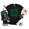 Simply Sage Market Women's Checkered Christmas Smiley Short Sleeve Graphic Tee - 3 of 3
