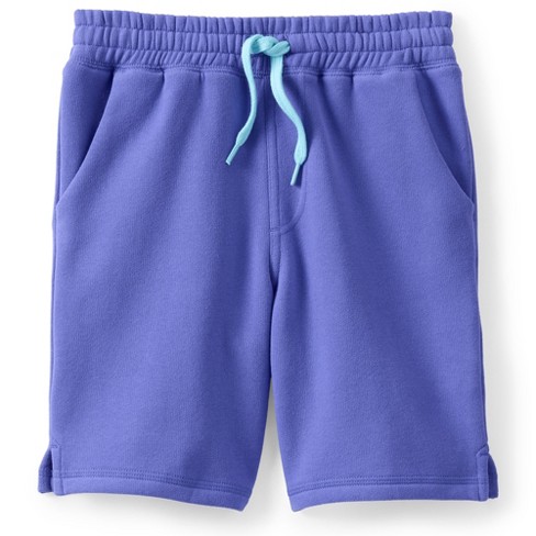 Lands' End Kids Fleece Sweat Shorts - Small - Crisp Purple
