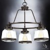 Urban Ambiance Luxury Luxe Industrial Chandelier,  18"H x 22"W,  Olde Bronze Finish, UHP2533 - 3 of 4