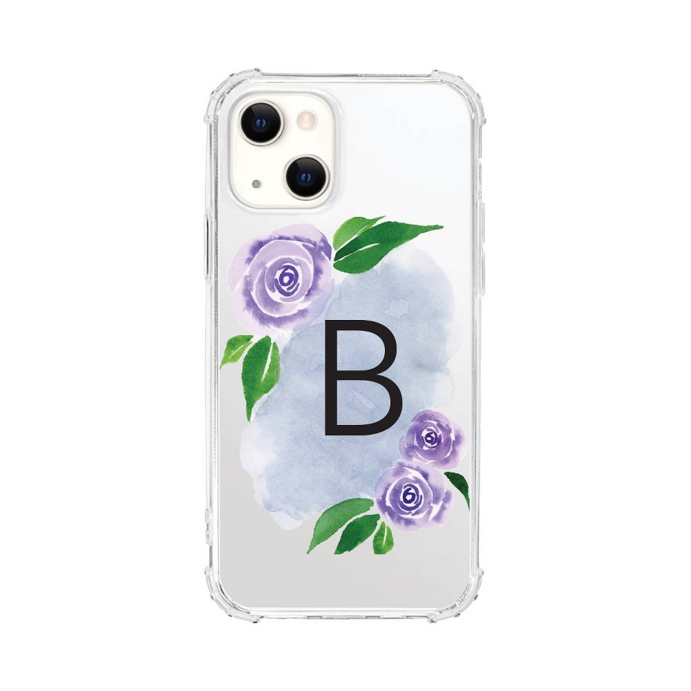 OTM Essentials iPhone 15 Plus/iPhone 14 Plus Monogram Clear Tough Edge Floral Case - B: Centon TPU Classic Pattern