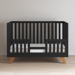 Child Craft SOHO 4-in-1 Convertible Crib, Converts to Toddler, Day Bed & Full Size Bed, 3 Mattress Positions, Non-Toxic, Baby Safe Finish (Ebony) - 1 of 4
