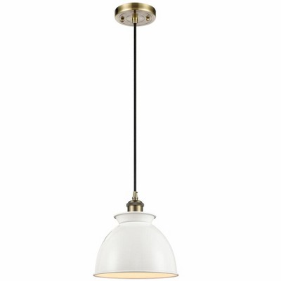 Adirondack - 1 Light Cord Hung Mini Pendant In Industrial Style-10 Inches Tall and 8.13 Inches Wide