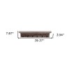 HomeRoots 39" Rustic Brown Gray Wash Wood Six Hook Hanging Coat Rack - 3 of 4