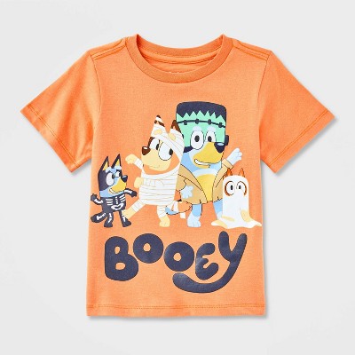 Toddler Bluey Bingo Halloween 'Booey' T-Shirt - Orange