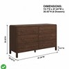 6 Drawer Dresser for Bedroom Dresser TV Stand w/ Large Drawers Natural Texture Curved Angle for Room - 2 of 4