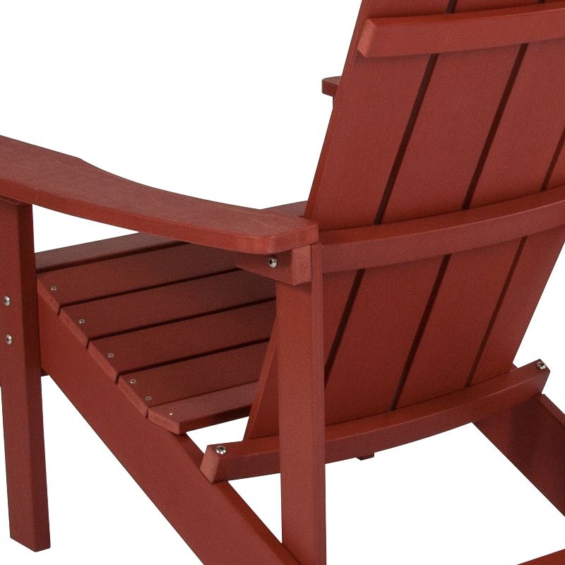 Flash Furniture Set of 4 Charlestown All-Weather Poly Resin Wood Adirondack Chairs, 6 of 12