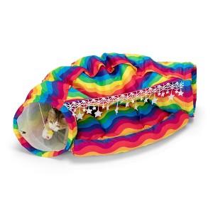 Sandinrayli Cat Tunnel Bed, 2-in-1 Collapsible Bed for Indoor Cats - 1 of 4