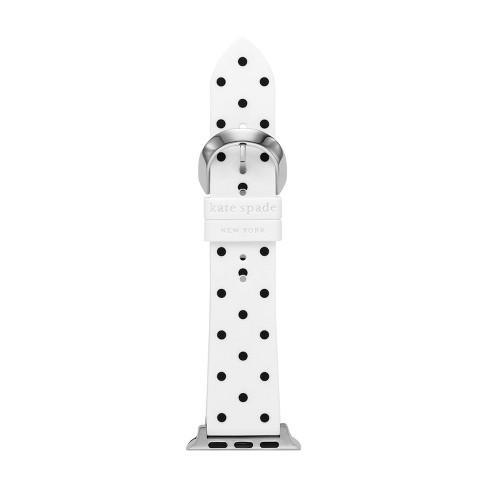 Kate Spade New York Apple Watch 38/40mm Silicone Band - White And Black Polka  Dot : Target