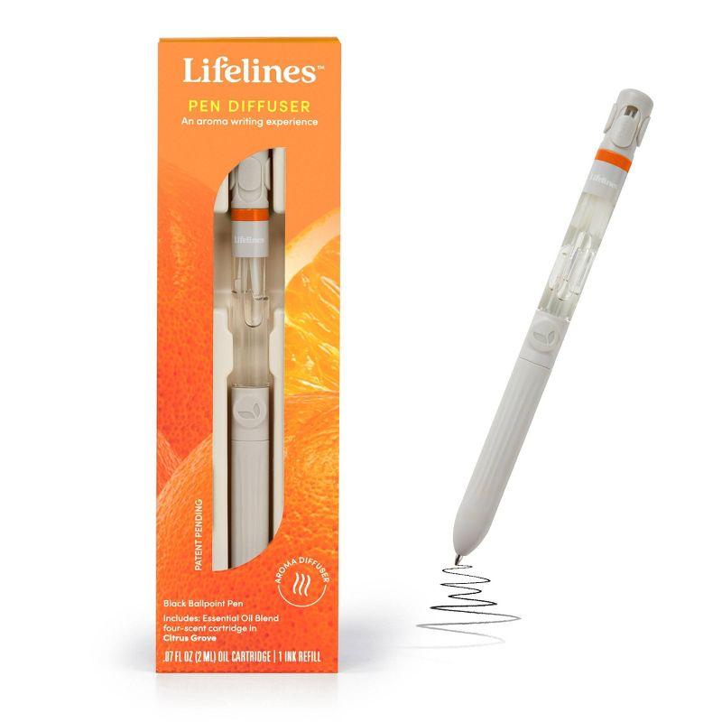 Lifelines Pen Diffuser with Citrus Grove Essential Oil Blends, 1 of 15