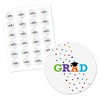 Big Dot of Happiness Hats Off Grad - Graduation Party Circle Sticker Labels - 24 Count - image 2 of 3