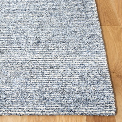 Himalaya 8' Square Blue Wool and Viscose Handmade Rug