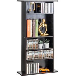 VEVOR Media Storage Cabinet, 5-layer DVD Shelf Holds up to 240 CDs, Adjustable CD Shelves, Protects & Organizes Music, Movie - 1 of 4