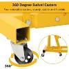 Acekool 2 Ton Hydraulic Engine Hoist, 4000 lbs Folding Cherry Picker Engine Lift, 360° Swivel Wheels, Adjustable Boom, Shop Crane for Garage, Yellow - 3 of 4