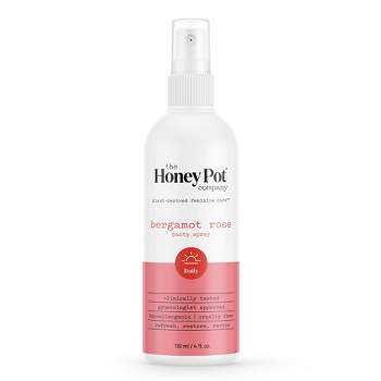 The Honey Pot Company, Bergamot Rose Refreshing Panty and Body Plant-Derived Deodorant Spray - 4 fl oz