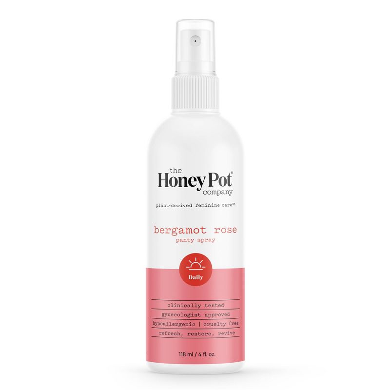 The Honey Pot Company, Bergamot Rose Refreshing Panty and Body Plant-Derived Deodorant Spray - 4 fl oz, 1 of 13