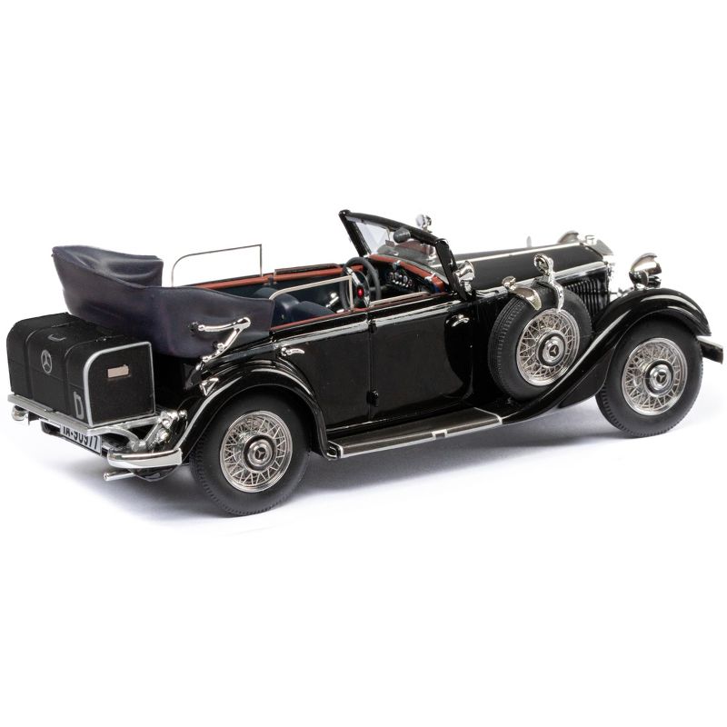 1933-37 Mercedes-Benz 290 W18 Cabriolet D Black Limited Edition to 250 pieces Worldwide 1/43 Model Car by Esval Models, 3 of 6