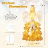 5.2ft Pre-Lit Angel Christmas Tree - 150 Warm White LEDs, Golden/White Design with Angel Figure & Shimmering Leaves - 4 of 4