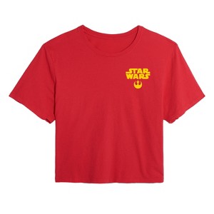 Women's - Star Wars - Rebel Group Cropped Graphic T-Shirt - 1 of 4
