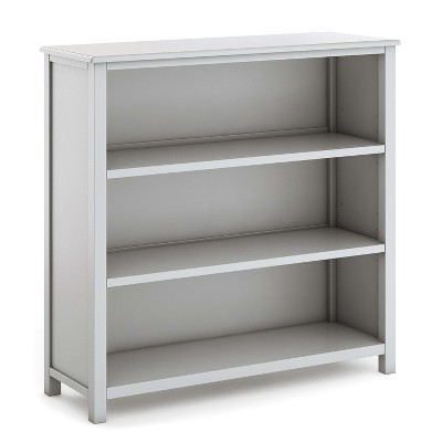 Gray Wooden Adjustable 3-Shelf Kids' Bookcase and Toy Organizer
