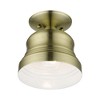 Livex Lighting Endicott 1 - Light Semi-Flush Mount in  Antique Brass - 2 of 4