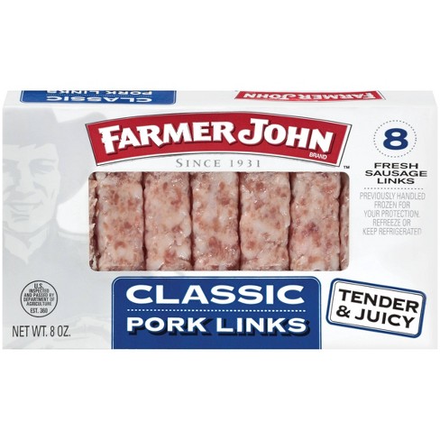 Farmer John Classic Pork Sausage Links - 8oz/8ct : Target