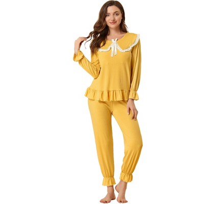 Buy Shady Lady women allover print pull on pajamas yellow Online