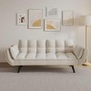 Loveseat Sofa, Sofa Couch with Two Armrests Throw Pillow, , Comfortable Fit Apartment Bedroom Small Space - 4 of 4