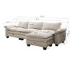 NicBex Modular Sectional Sofa,L-Shape Velvet Couch with Ottoman for Living Room,Apartment,Office - 3 of 4