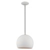 Livex Lighting Piedmont 1 - Light Pendant in  White - 4 of 4