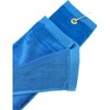 TowelSoft Premium 100% Cotton Terry Velour Golf Towel with Tri-fold Hook & Grommet Placement 16 inch x 26 inch - 4 of 4