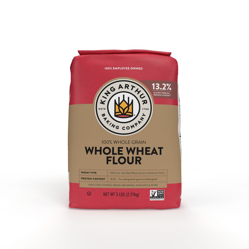 King Arthur Flour Whole Wheat Flour - 5lbs, 1 of 9