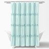 Rosette Textured Stripe Microfiber Shower Curtain - 4 of 4