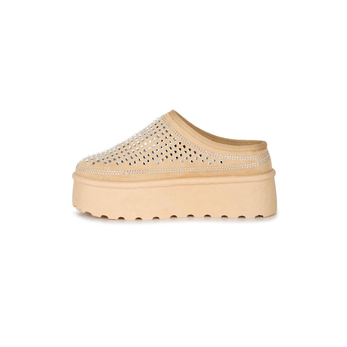 Обувь London Rag Womens Kickles Rhinestones Embellished Platform Classic Slip-On 8 — фото 4