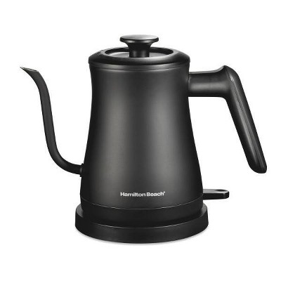 Hamilton Beach Black Stainless Steel Gooseneck Electric Kettle