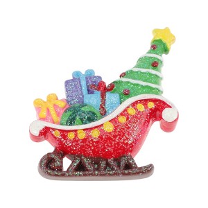 Unique Bargains Magnetic Sticker Dark Brown White 1 Pc - 1 of 3