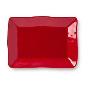Certified International Berry Red Christmas Rectangular Platter - 1 of 4
