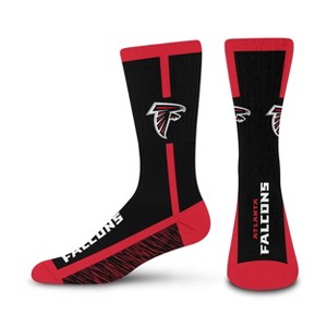 NFL Atlanta Falcons Rise Up Crew Socks: Cushioned Heel & Toe, Knit Midweight Fabric - 1 of 3