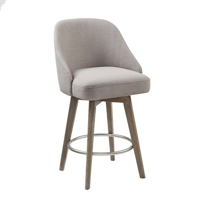 NicBex Bar Stools for Kitchen Island,Counter Bar Stools with Wood Footrest,Bar Chairs for Dining Rooms,Kitchens Islands,Gray/Beige