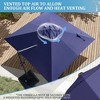 Pellebant 10ft Aluminum Patio Offset Cantilever Umbrella UV30 Square with 360Rotation 6 Heights Adjustable Outdoor Umbrella - 4 of 4