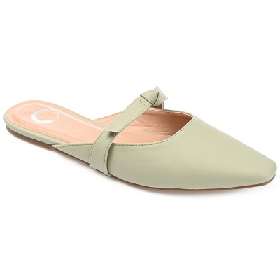 Journee Collection Womens Missie Slip On Square Toe Mules Flats
