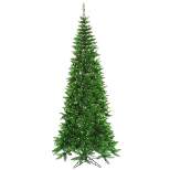 Vickerman Green Tinsel Fir Slim Artificial Christmas Tree