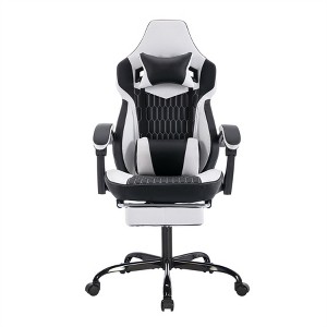 Racxily Gaming Chair w/ Footrest and Adjustable Headrest Lumbar Support, High Back Gaming Chairs PVC Leather Ergonomic Gamer Chair - 1 of 4