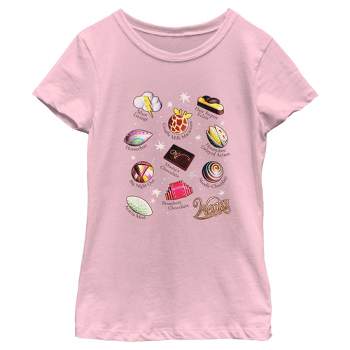Girl's Wonka Candies and Chocolates Chart T-Shirt