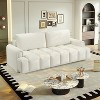 AENKYO 90.2" Modern 4-Seater Sofa Bed with 25.2" Deep Seat, 3-in-1 Convertible King Size Sleeper, Storage Chaise & Casters for Apartment - 3 of 4
