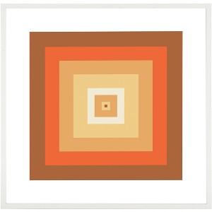 That 70'S Glow - 24" X 24" - Golden Brown/Orange - Framed Wall Art - WLA2046 - Safavieh - 1 of 4